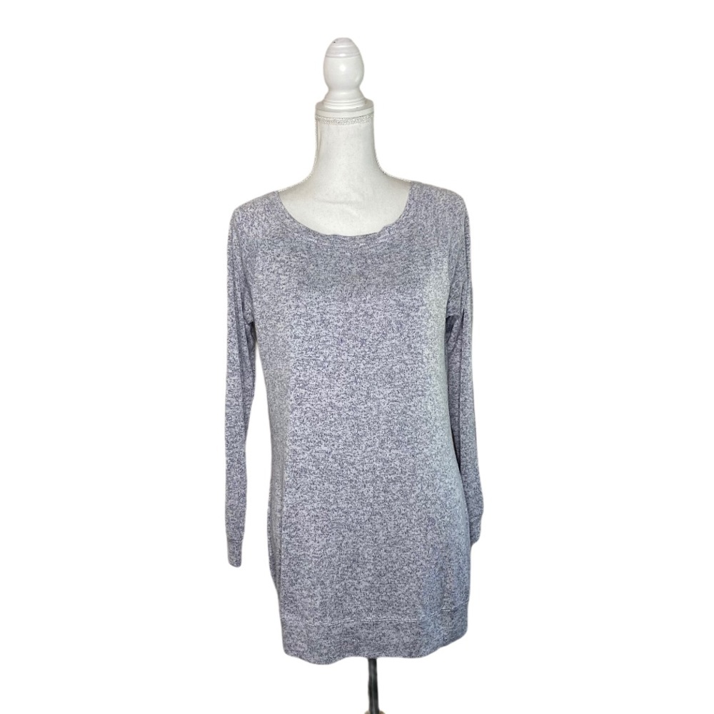 Athleta Lavender Grey Space Dye Sweater Tunic Gray